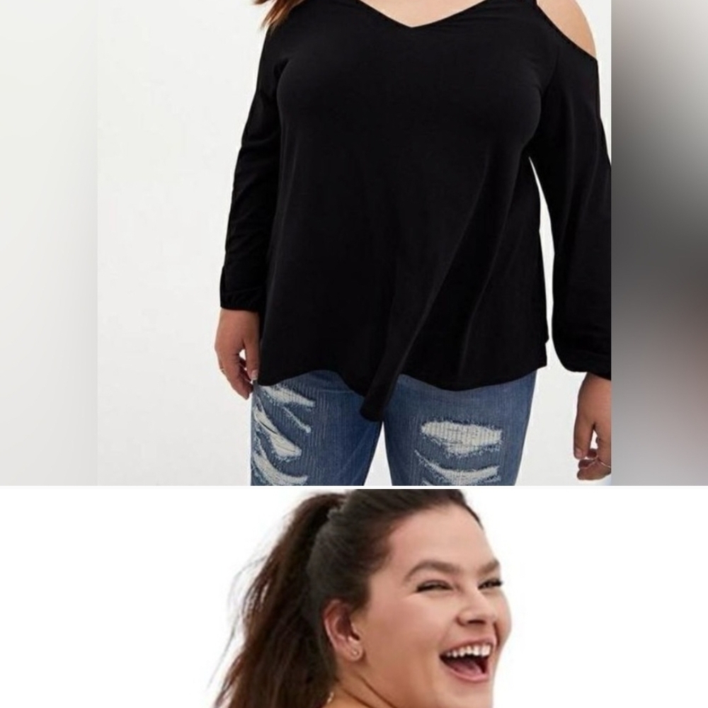 Black Cold Shoulder Sweater